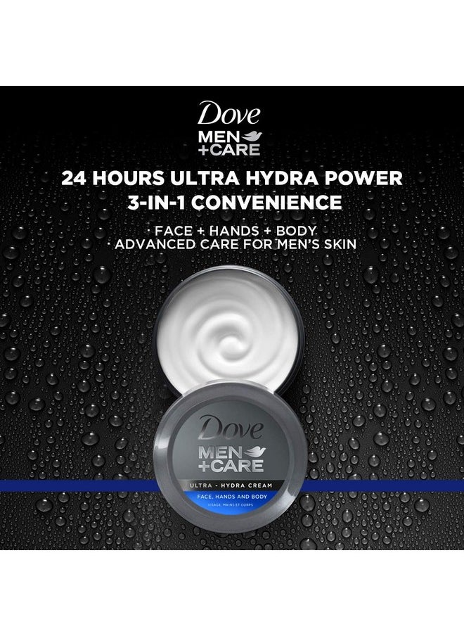 Dove Men+Care Ultra Hydra Cream, Face, Hands and Body care, All Skin Types, 6 Pack of 2.53 Oz Each