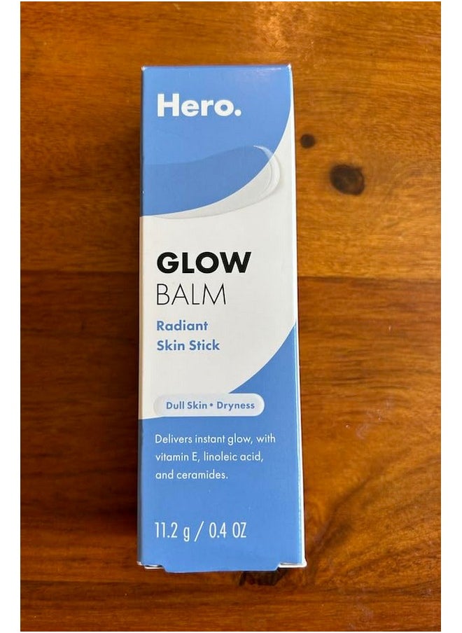 Hero Cosmetics Glow Balm Radiant Skin Stick - Instantly Gives Skin a Glowy Finish for Dewy and Radiant Looking Skin - Suitable for Acne-Prone Skin - Won’t Clog Pores (0.4 oz)