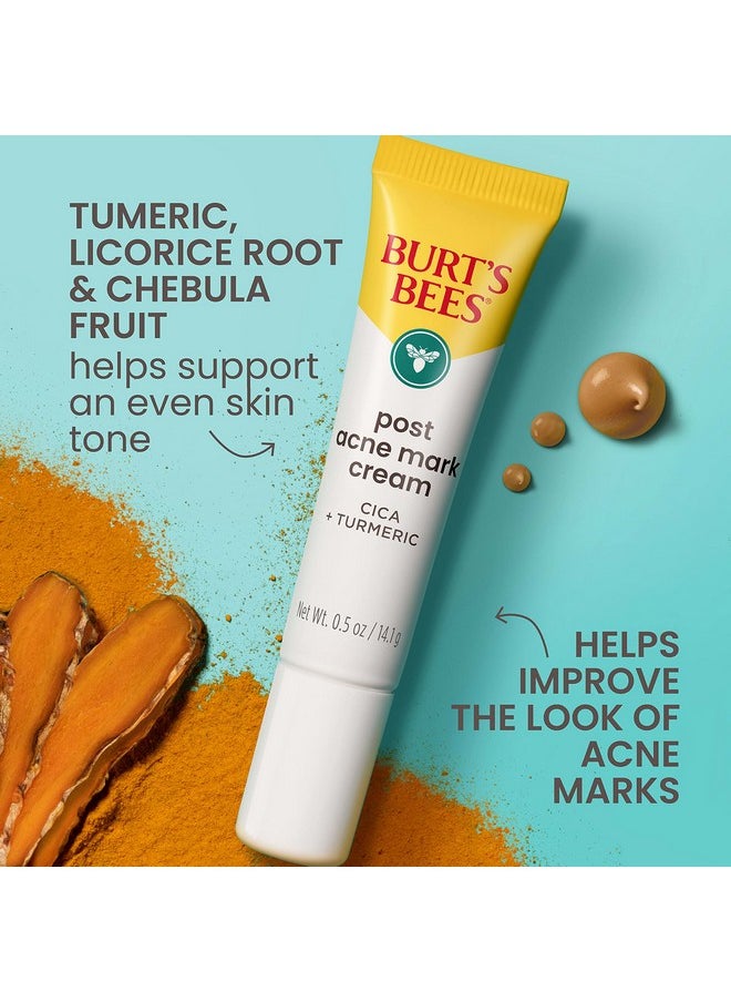 Burt’s Bees Post Acne Mark Cream for All Skin Types, Gentle Dark Spot Correcting Cream for Face, College Back to School Dorm Essentials, Formulated with Turmeric, 0.5 Oz.