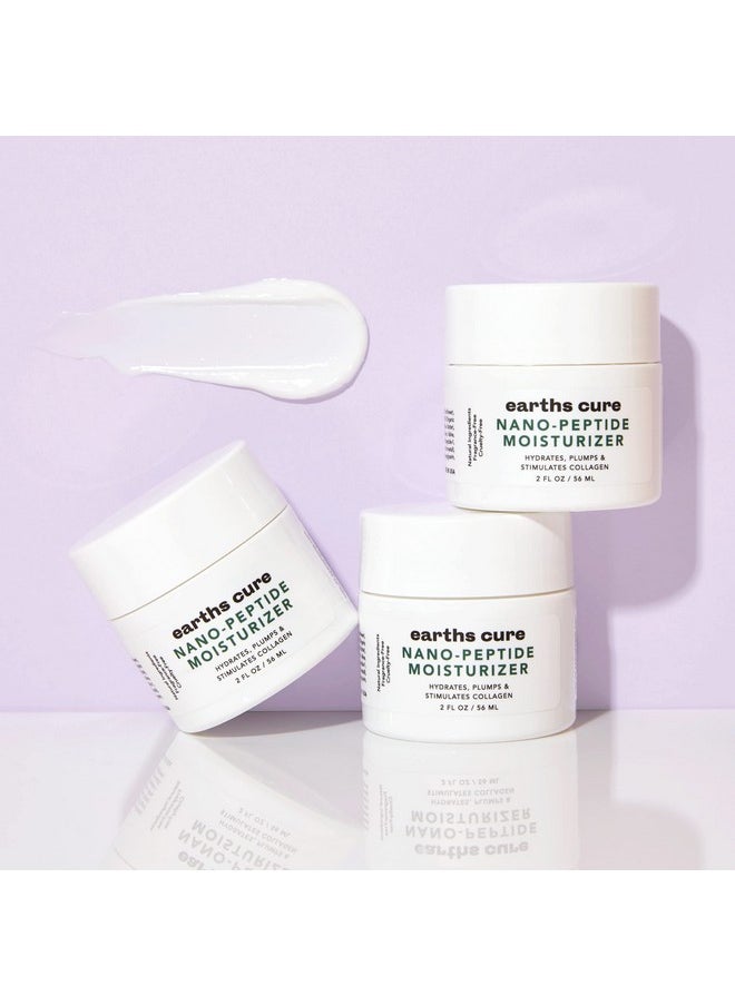 EarthsCure Nano Peptide Moisturizer for Face (2oz) - Natural Cream to Hydrate and Smooth. Contains Nano Peptides, Anti-Oxidants & Hyaluronic Acid to Lift and Plump. For Sensitive Skin.