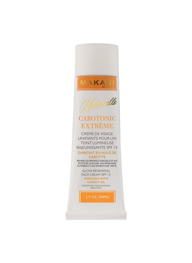 Makari Naturalle Carotonic Extreme Glow Renewing Face Cream SPF15 (1.7 oz) | Brightens, Moisturizes, and Rejuvenates Skin | Helps Diminish Acne, Control Oily Face, and Minimize the Appearance of Aging