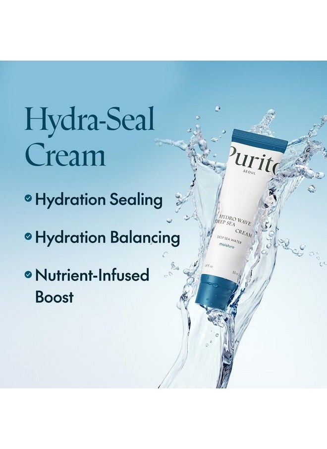 PURITO Deep Sea Cream, Hydration, Lightweight, for All Skin Types, Daily Face Moisturizer, Vegan & Cruelty-Free, Korean Skin Care, 50ml 1.69fl.oz