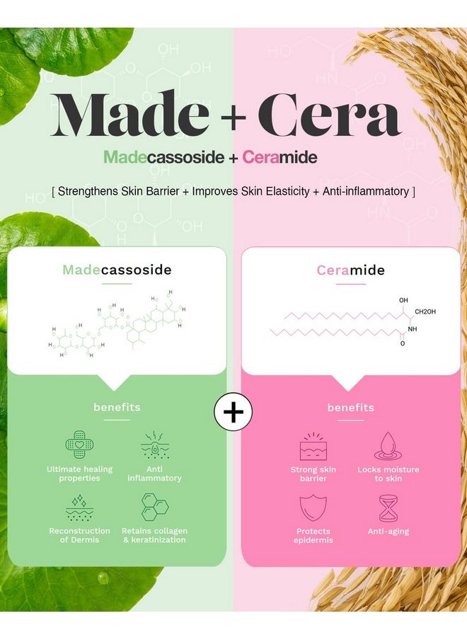 SKINRxLAB Made Cera Cream 50ml - Acne & Redness Relief, Sebum Control, Ceramide, Madecassoside, Anti-Aging, Pore Minimizing