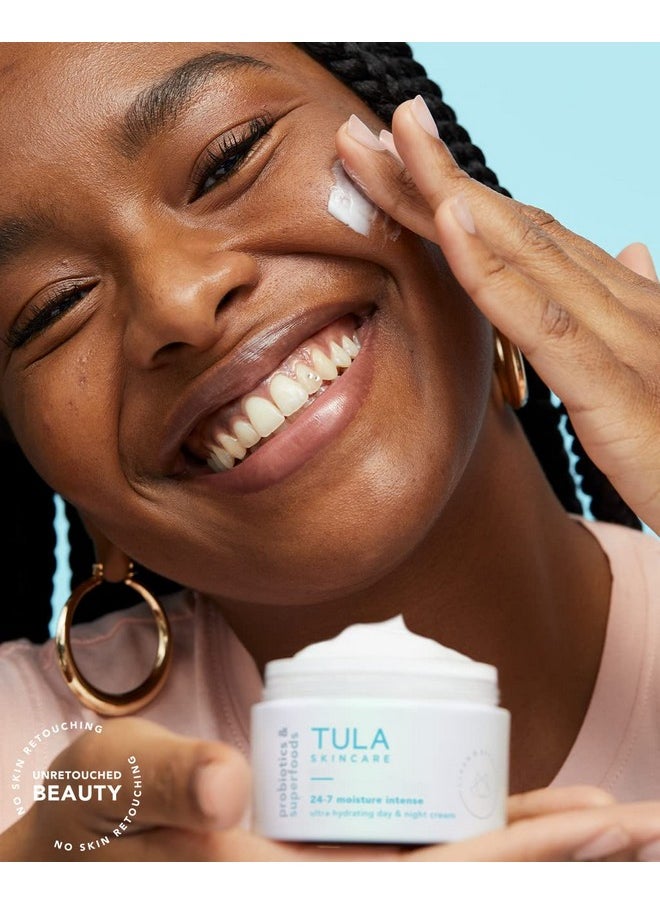 TULA Skin Care 24-7 Moisture Intense Ultra Hydrating Day & Night Cream - Ultra Nourishing Moisturizer for Face. Soothe Skin, Maintain Skin Balance & Improve Skin Smoothness, 1.5 oz.