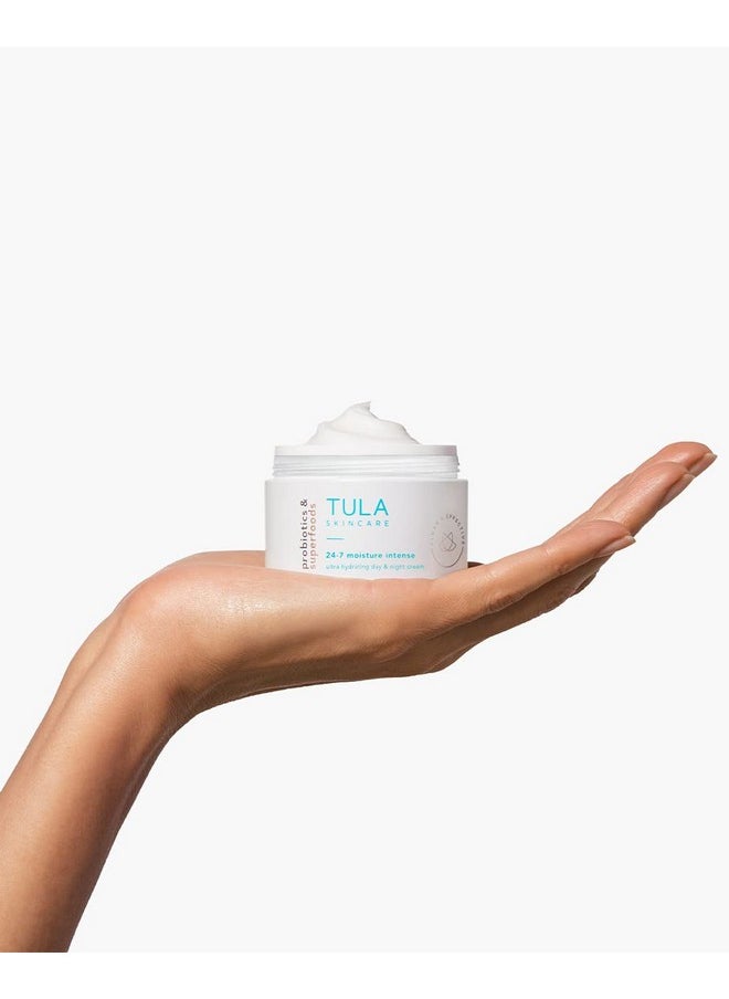 TULA Skin Care 24-7 Moisture Intense Ultra Hydrating Day & Night Cream - Ultra Nourishing Moisturizer for Face. Soothe Skin, Maintain Skin Balance & Improve Skin Smoothness, 1.5 oz.
