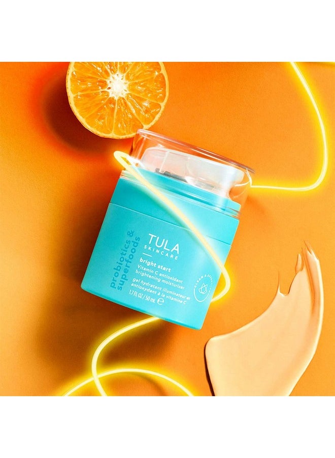TULA Skin Care Bright Start Vitamin C Antioxidant Brightening Moisturizer - Lightweight Gel Cream, Brightens, Hydrates & provides Antioxidant Protection, 1.7 oz.