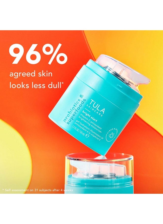 TULA Skin Care Bright Start Vitamin C Antioxidant Brightening Moisturizer - Lightweight Gel Cream, Brightens, Hydrates & provides Antioxidant Protection, 1.7 oz.
