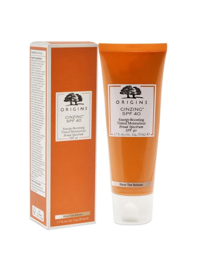 Origins GinZing SPF 40 Energy-Boosting Tinted Moisturizer,1.7 Fl Oz (Pack of 1)
