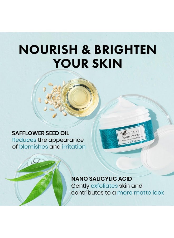 Eclat Skincare Spot Treatment for Face - Salicylic Acid Pimple Spot Treatment for Face - Spot Cream Pimple Cream Facial Blemish Spot Treatment - Cystic Hormonal Spot Treatment Face Moisturizer
