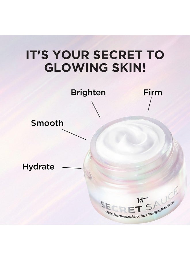 IT Cosmetics Secret Sauce Anti-Aging Face Moisturizer - Hydrating & Plumping Moisturizer Face Cream For Fine Lines, Wrinkles & Dark Spots - Vegan - Day or Night Facial Moisturizer - 2 fl. oz