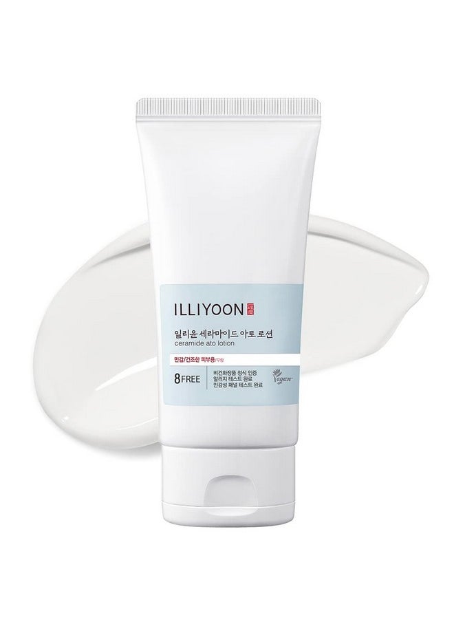 Illiyoon Ceramide Ato Lotion | Lightweight Moisturizer for Dry & Sensitive Skin, Barrier Repair for Face & Body, Mild for Babies, Vegan Certified, Korean Skin Care, 2.3 fl.oz.