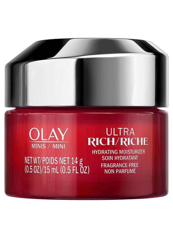 Olay Regenerist Ultra Rich Face Moisturizer, Fragrance-Free, Trial Size, 0.5 oz