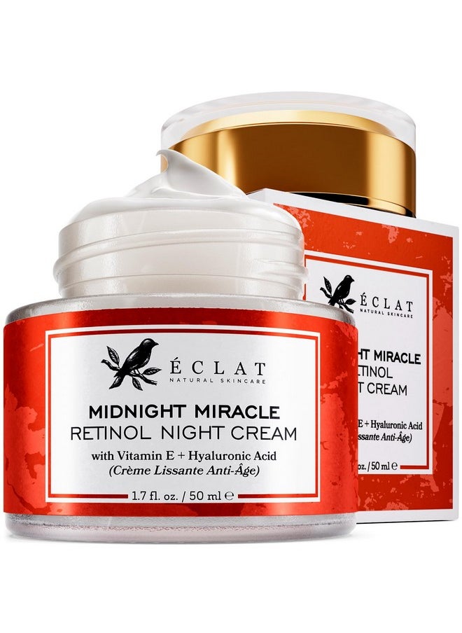 Retinol Night Cream - 2.5% Retinol with 2.5% Hyaluronic Acid - Retinol Face Moisturizer to Boosts Elasticity and Hydration, Firming Anti Wrinkle Cream, Anti Aging Face Cream, Skin Care Facial Cream