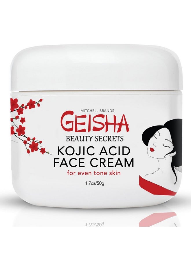 OMIC Geisha Kojic Acid Cream - 1.7 fl oz / 50 ml - Skin Brightening Cream for Face, Body, Hands - with Glycolic Acid