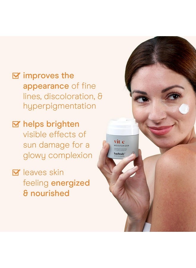 Baebody Made in USA Vitamin C Face Cream | Brightening Cream For Face, Vitamin C Moisturizer For Face, Best Face Moisturizer For Women and Men, Jojoba Oil and Vitamin C | 1.7 Oz
