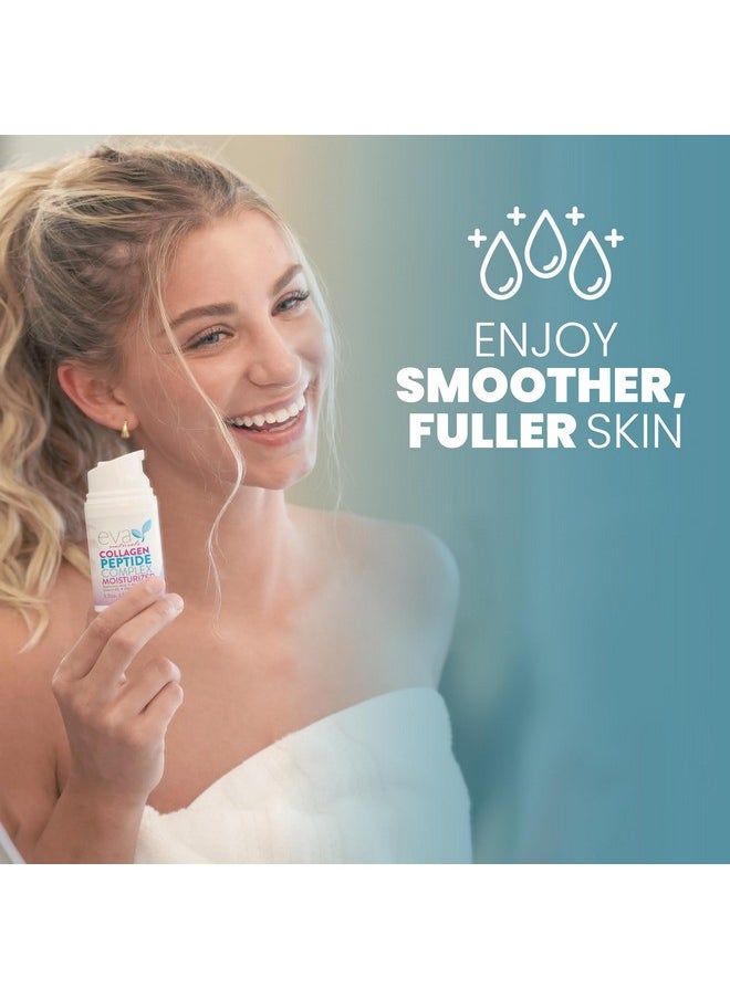 Eva Naturals Collagen Face Moisturizer Peptide - Anti-Wrinkle Facial Moisturizer For Face - Deeply Hydrating Multi-Peptide Collagen Boosting Face Cream, Facial Skin Care For Smoother Skin - 50ml