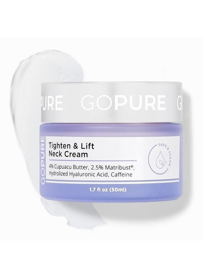 goPure Neck Firming Cream - Anti-Aging Neck Cream for Tightening and Wrinkles for an Even Skin Tone and Neck Lift - With Pro-Active Firming Complex, 1.7 oz
