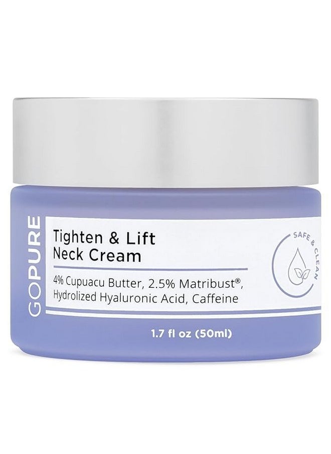 goPure Neck Firming Cream - Anti-Aging Neck Cream for Tightening and Wrinkles for an Even Skin Tone and Neck Lift - With Pro-Active Firming Complex, 1.7 oz