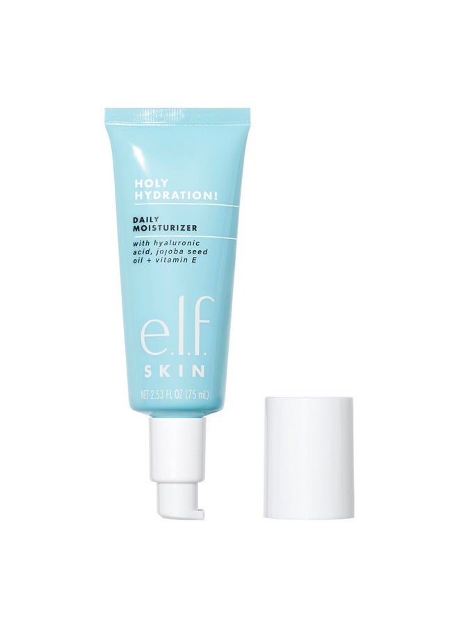 e.l.f. SKIN Holy Hydration! Daily Hydration Moisturizer, Ultra-Hydrating Formula, Infused with Aloe, Jojoba Oil & Shea Butter, Vegan & Cruelty-Free, 2.53 Fl Oz