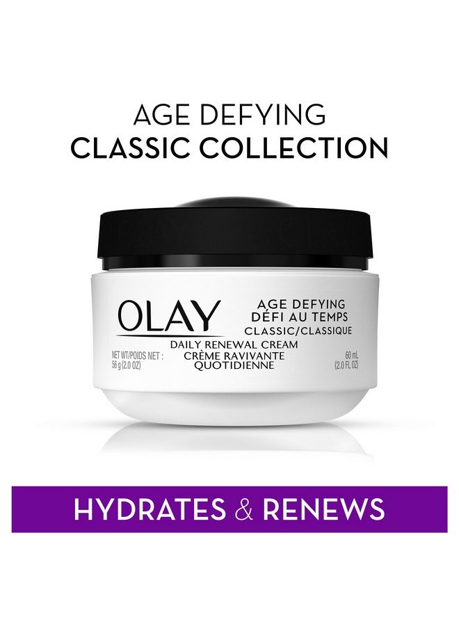 Olay Age Defying Classic Daily Renewal Cream, Face Moisturizer, 2 Oz (Pack of 3)