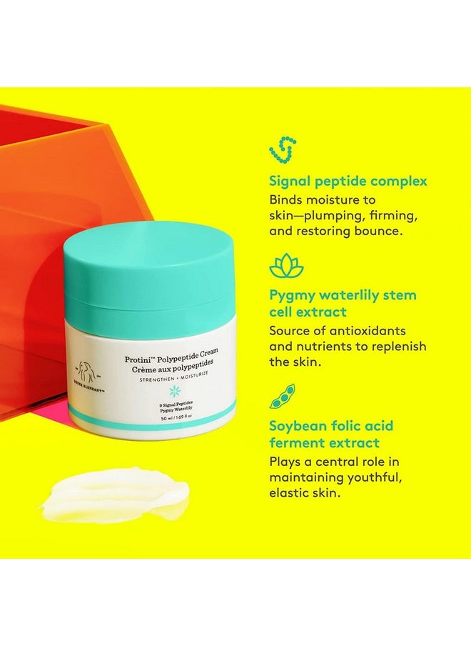 Drunk Elephant Protini Polypeptide Cream Mini. Protein Face Moisturizer with Amino Acids. (0.50 oz / 15 mL)