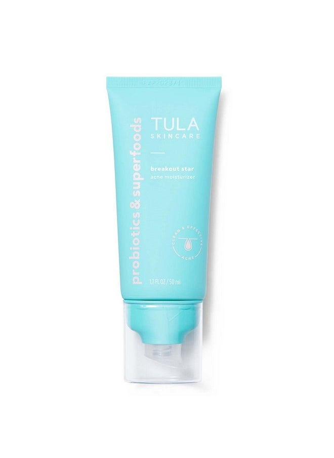 TULA Skin Care Breakout Star - Acne Moisturizer, Prevents & Treats Mild Breakouts, Brightens Marks, Soothes Skin, Contains Probiotics, Salicylic & Azelaic Acid, Niacinamide, Watermelon, 1.7 fl oz.