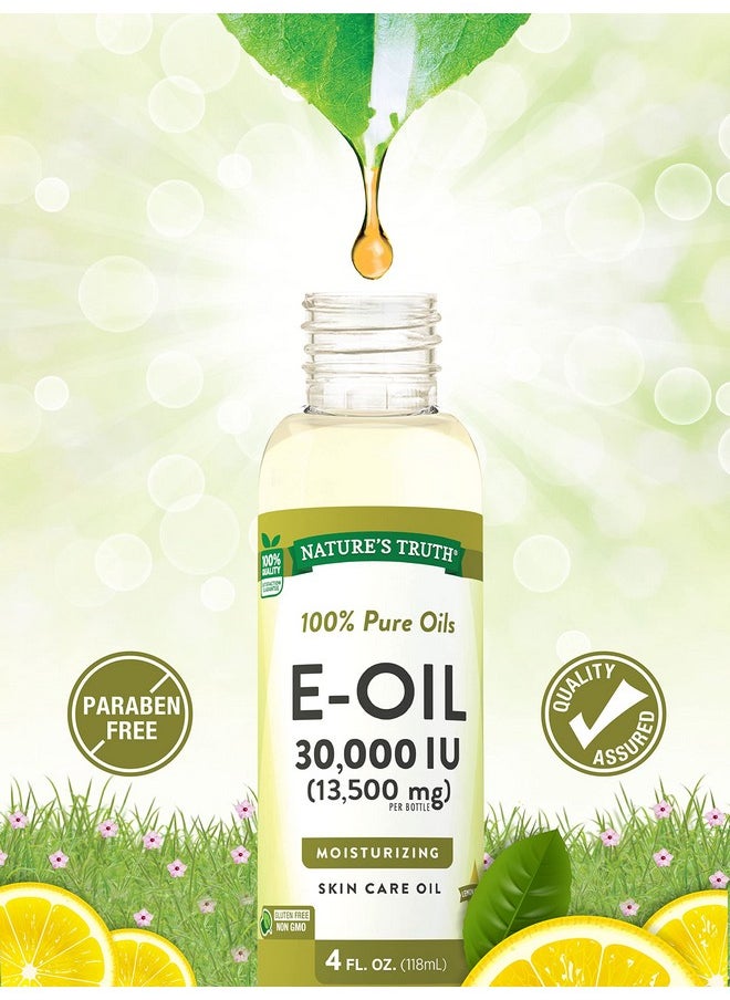 Nature's Truth Vitamin E Oil for Skin 30,000 IU | 100% Pure | 4 oz | Lemon Scented | GC/MS Tested
