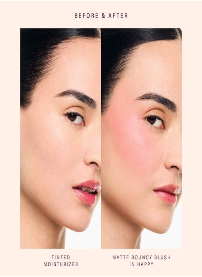Rare Beauty by Selena Gomez Soft Pinch Matte Bouncy Blush – Shade: Happy - Cool Pink, 6.4g | Weightless, Long-Lasting Cream Blush with Matte Finish