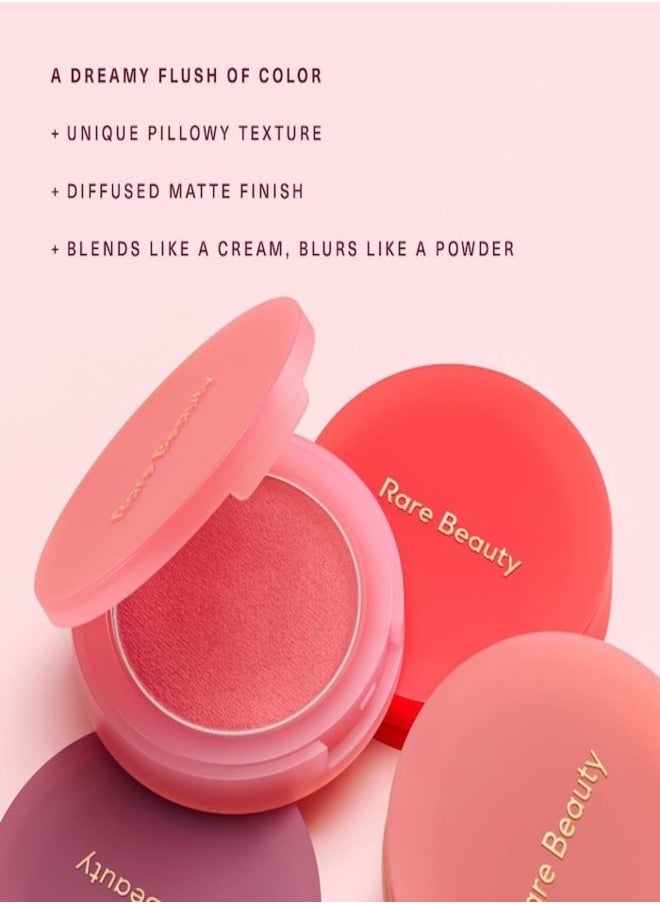 Rare Beauty by Selena Gomez Soft Pinch Matte Bouncy Blush – Shade: Happy - Cool Pink, 6.4g | Weightless, Long-Lasting Cream Blush with Matte Finish
