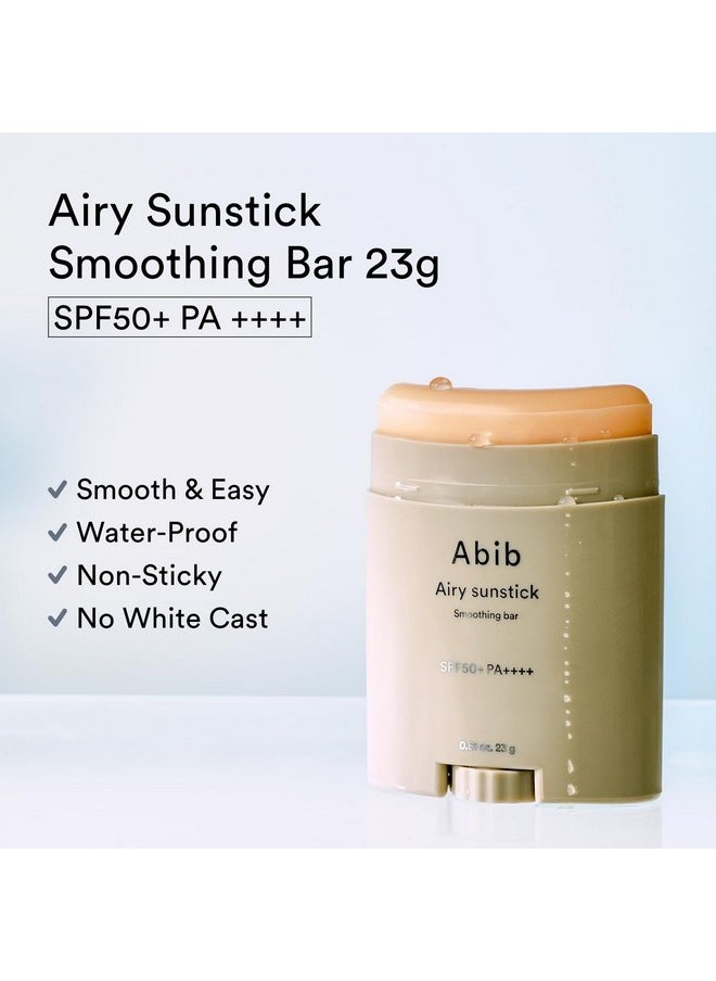 Abib Airy Sunstick Smoothing Bar SPF50 | Non-Sticky Matte Finish Sun Protection for Face and Body, Long-lasting Korean Sun Stick