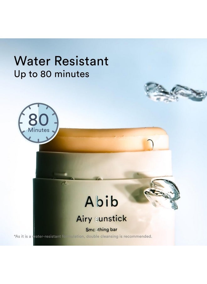 Abib Airy Sunstick Smoothing Bar SPF50 | Non-Sticky Matte Finish Sun Protection for Face and Body, Long-lasting Korean Sun Stick