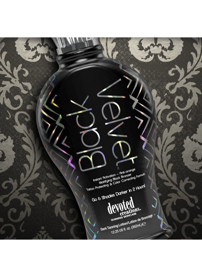 Devoted Creations Black Velvet Anti-Orange Mattifying Black Bronzer Tanning Lotion 12.25 oz