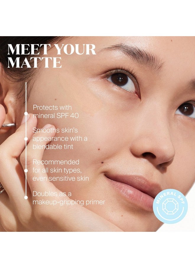 Supergoop! Mineral Mattescreen (SPF 40) - 45 mL - 100% Mineral, Oil-Free Broad Spectrum Sunscreen - Smooths Skin’s Appearance, Minimizes Pores & Controls Shine - Water & Sweat Resistant