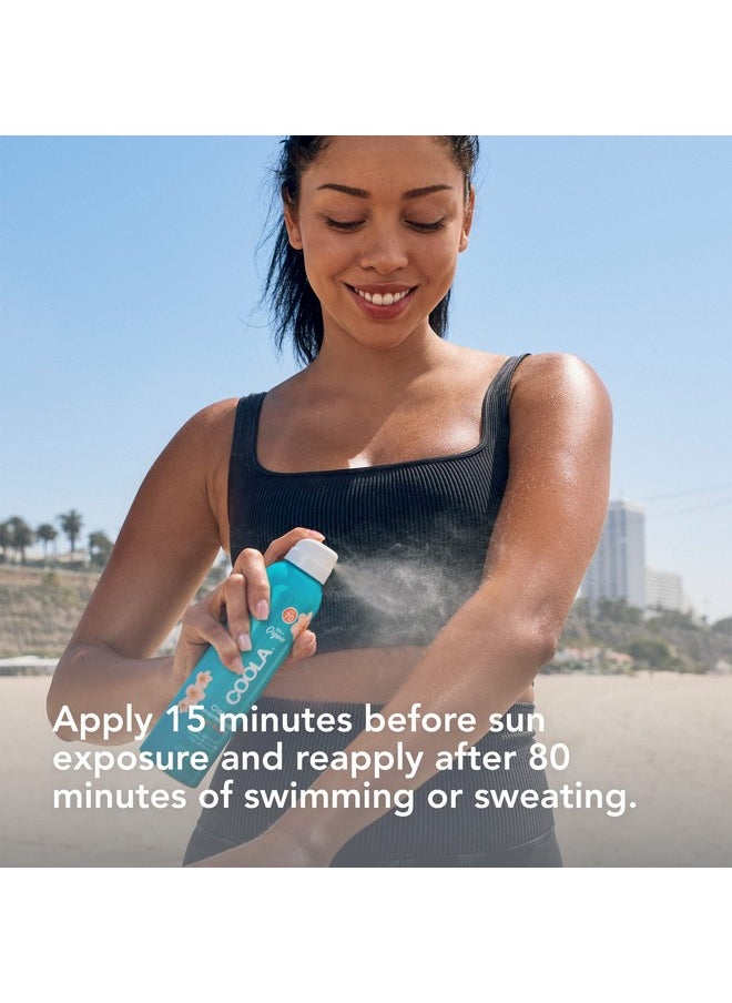 COOLA Organic Sunscreen SPF 70 Sunblock Spray, Dermatologist Tested Skin Care for Daily Protection, Vegan and Gluten Free, Peach Blossom, 6 Fl Oz