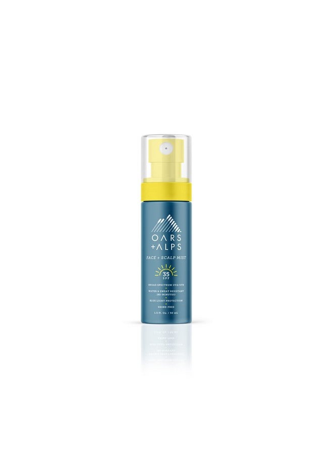 Oars + Alps Face and Scalp Mist SPF 35 Sunscreen, Protects from Blue Light, Summer Splash Scent, Water and Sweat Resistant, 1.5 Fl Oz