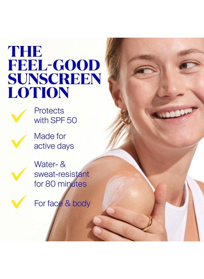 Supergoop! PLAY Everyday Lotion SPF 50 - Broad Spectrum Body & Face Sunscreen for Sensitive Skin - Great for Active Days - Fast Absorbing, Water & Sweat Resistant - 18 fl oz
