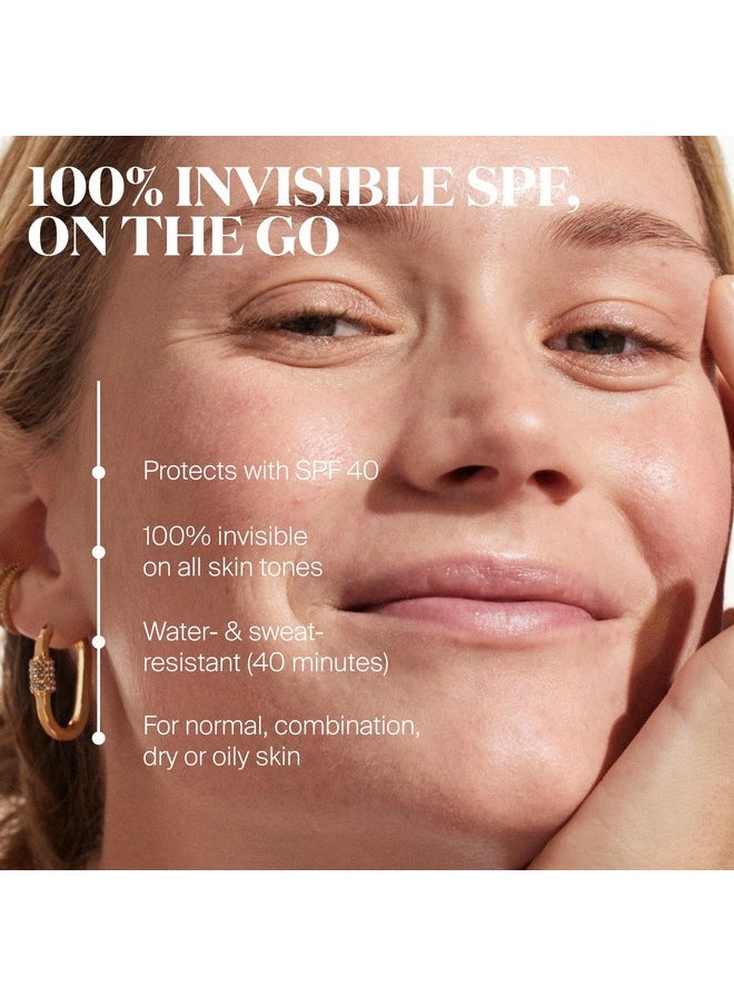 Supergoop! Unseen Sunscreen Stick SPF 40 Invisible Sun Protection - Broad Spectrum Face Sunscreen - Glides Over Makeup - Natural Finish - For All Skin Types - 0.7 fl oz