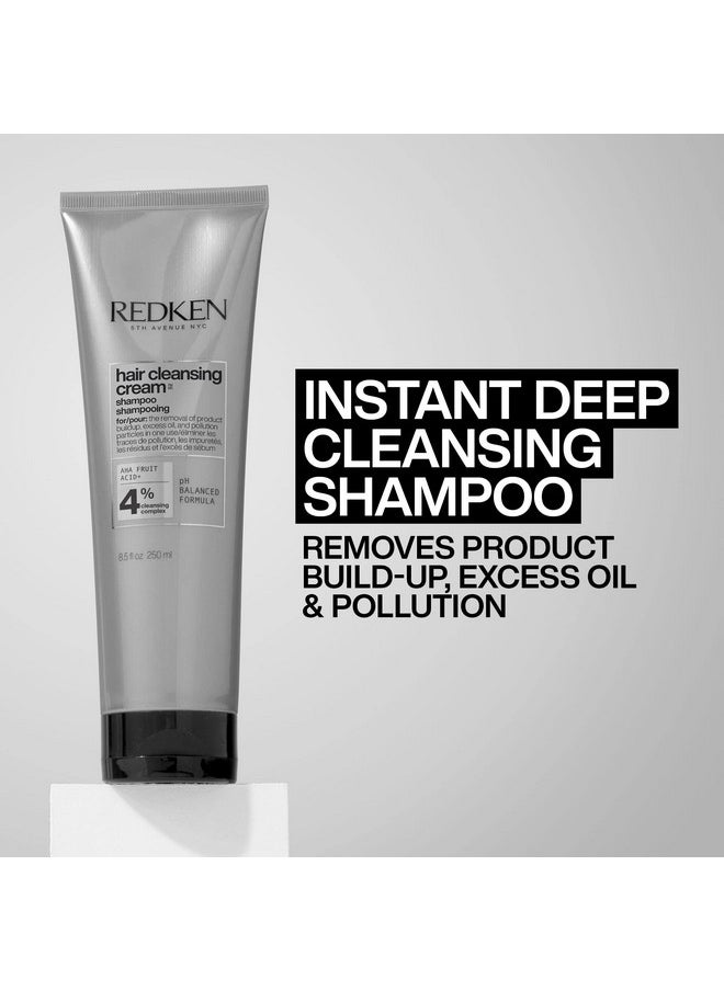 Redken Detox Hair Cleansing Cream Clarifying Shampoo | For All Hair Types | Removes Buildup & Strengthens Cuticle | 8.5 Fl Oz