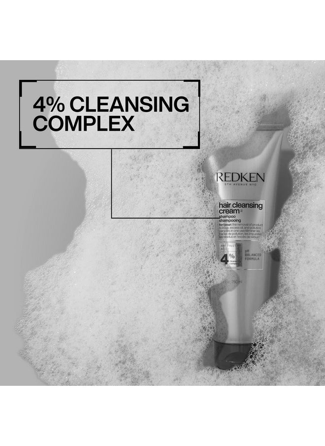 Redken Detox Hair Cleansing Cream Clarifying Shampoo | For All Hair Types | Removes Buildup & Strengthens Cuticle | 8.5 Fl Oz
