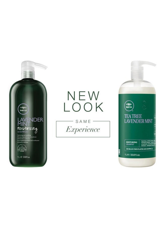 Tea Tree Lavender Mint Moisturizing Shampoo, Hydrates + Soothes, For Coarse + Dry Hair, 33.8 fl. oz.