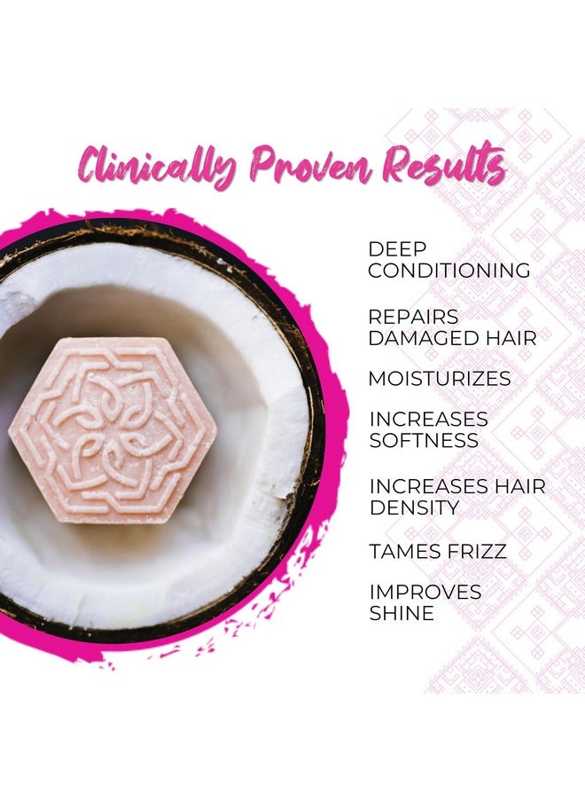 Viori Coconut Bliss Advanced Repair and Moisturizing Shampoo Bar - Made with Rice Water for Hair Growth - Handcrafted Sulfate Free Shampoo