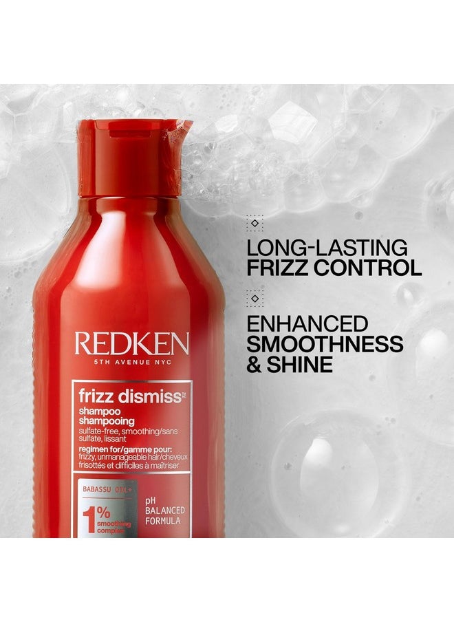 Redken Frizz Dismiss Shampoo | Sulfate Free Shampoo For Frizzy Hair | Gently Cleanses, Smooths, and Adds Shine | Weightless Long-Lasting Frizz Control | Humidity Protection | Anti Frizz