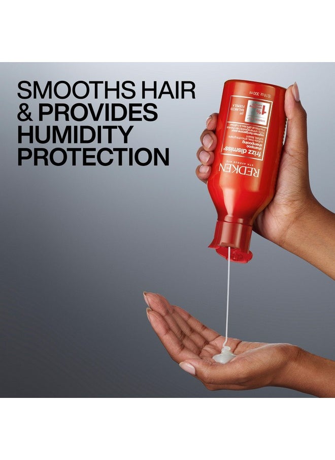 Redken Frizz Dismiss Shampoo | Sulfate Free Shampoo For Frizzy Hair | Gently Cleanses, Smooths, and Adds Shine | Weightless Long-Lasting Frizz Control | Humidity Protection | Anti Frizz