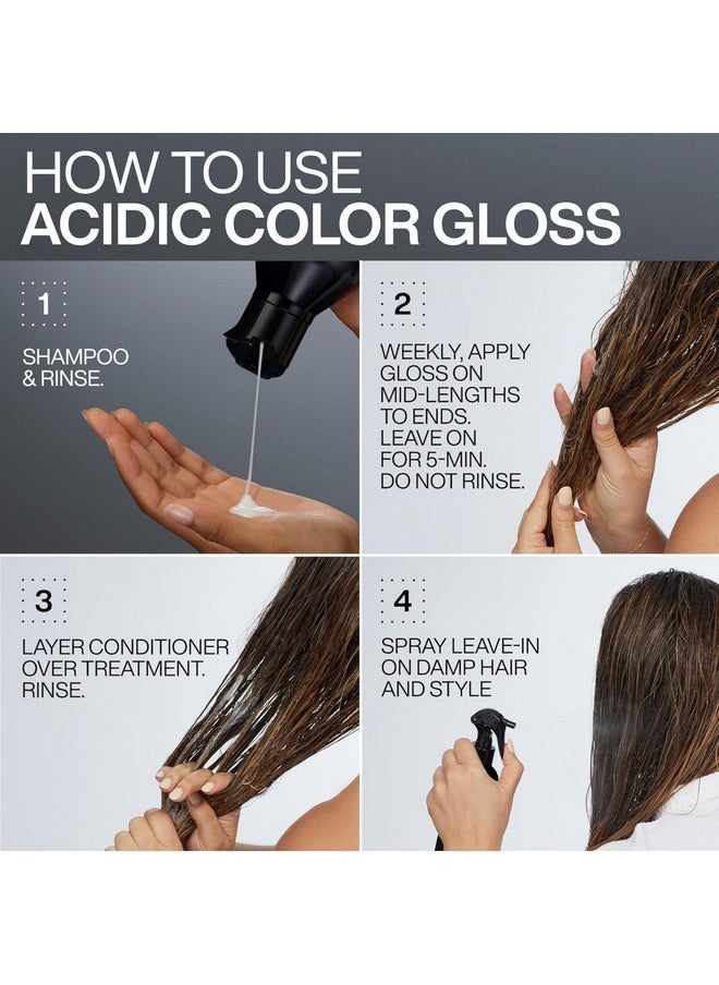 Redken Acidic Color Gloss Sulfate-Free Shampoo | For Color-Treated Hair | Helps Prolong Hair Color and Add Shine | Smooth, Glossy Finish