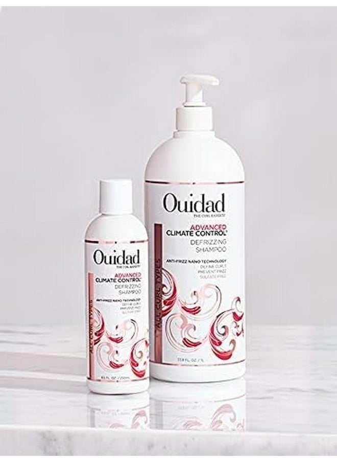 Ouidad Advanced Climate Control Defrizzing Shampoo - 8.5 fl oz, Curl Defining Hair Shampoo, Anti-Frizz Nano Technology, Sulfate-free and Safe for Color-treated Hair, For All Curl Types