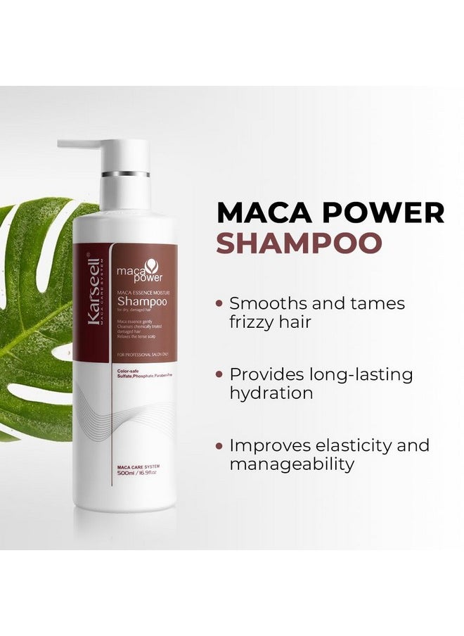 Karseell Argan Oil Shampoo Herbal Extract Moisturizing Deep Repair Smooth Shampoo for Dry and Damaged Hair 16.9Oz 500ml