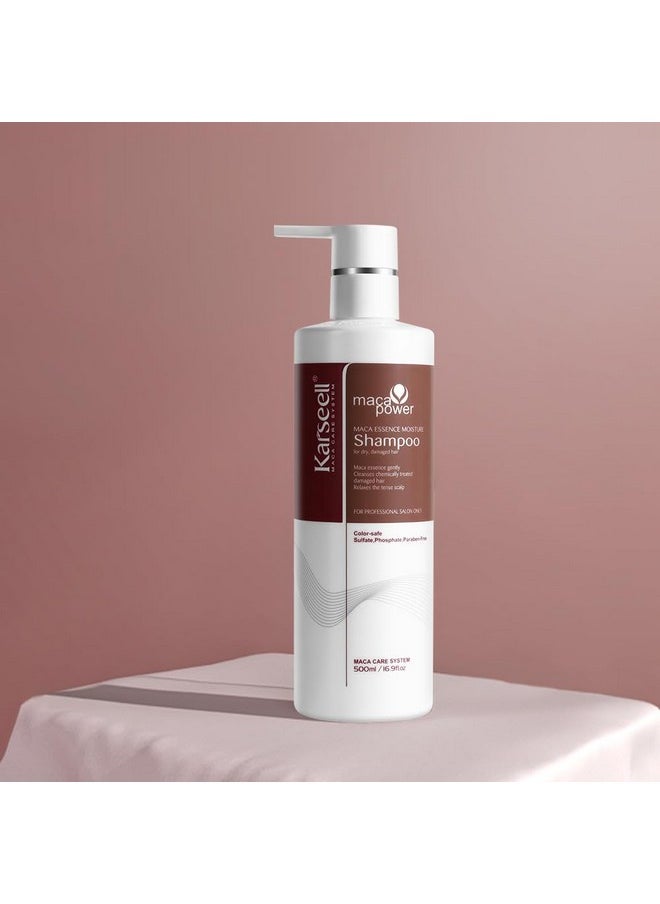 Karseell Argan Oil Shampoo Herbal Extract Moisturizing Deep Repair Smooth Shampoo for Dry and Damaged Hair 16.9Oz 500ml
