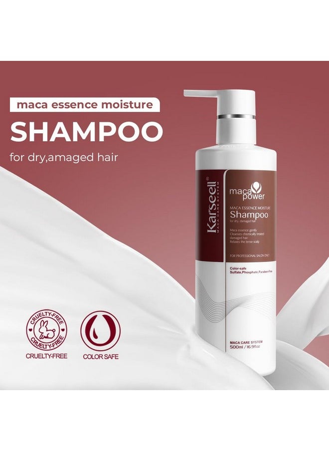 Karseell Argan Oil Shampoo Herbal Extract Moisturizing Deep Repair Smooth Shampoo for Dry and Damaged Hair 16.9Oz 500ml