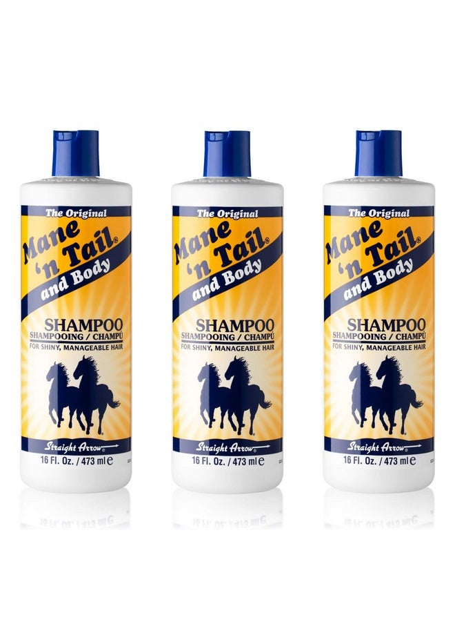 Mane 'n Tail Original Formula For Thicker Fuller Stronger Hair 16 oz (3 pack Shampoo)