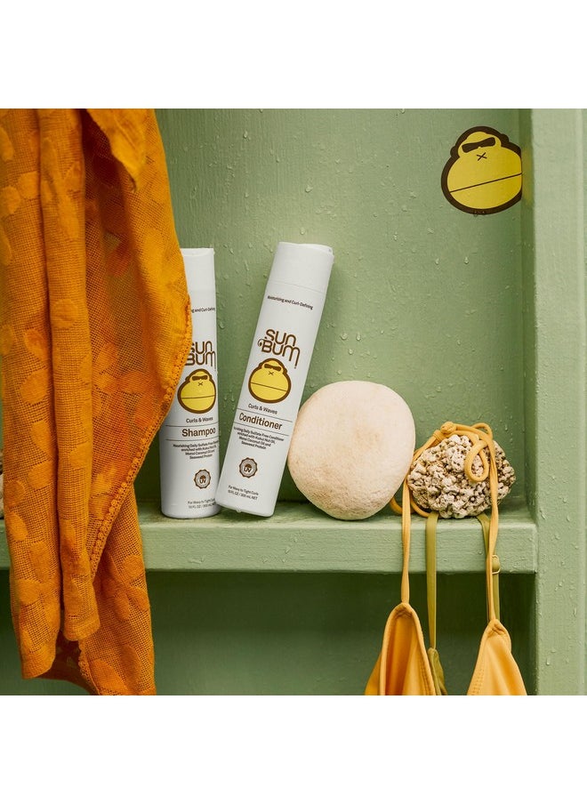 Sun Bum Curls Conditioner | Vegan and Cruelty Free Moisturizing Hair Treatment for Wavy and Curly Hair | 10 oz